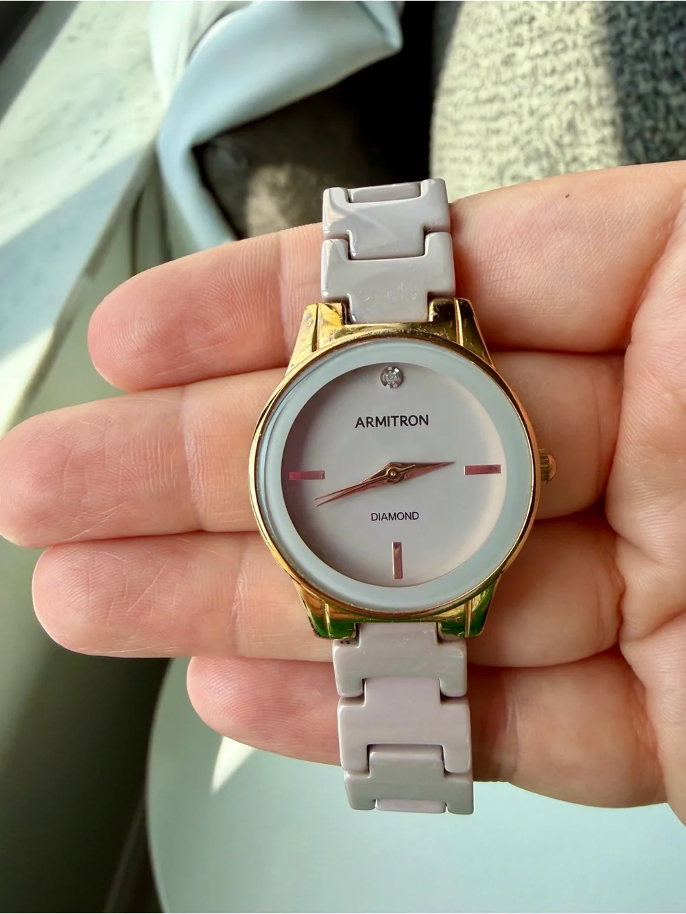 Armitron Diamond Women’s Wristwatch 28mm Case Size/New Battery/ Working